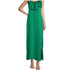 BNWT Lilly Pulitzer CarlynnSatin Maxi Box Dress, Fiddle Leaf Green